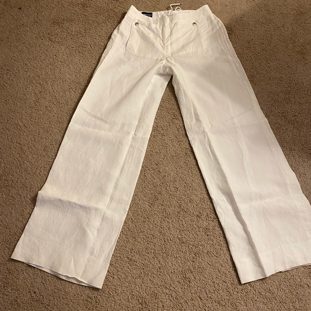 Giorgio Armani linen sailor pants